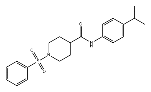 4-Piperidinecarboxamide, N-[4-(1-methylethyl)phenyl]-1-(phenylsulfonyl)- Struktur