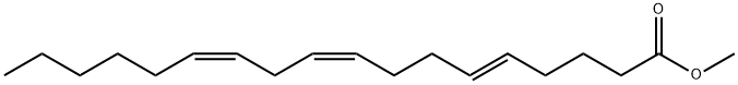 5,9,12-Octadecatrienoic acid, methyl ester, (5E,9Z,12Z)- Struktur