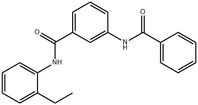 Benzamide, 3-(benzoylamino)-N-(2-ethylphenyl)- Struktur