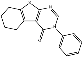 3-phenyl-5,6,7,8-tetrahydro-[1]benzothiolo[2,3-d]pyrimidin-4-one Struktur