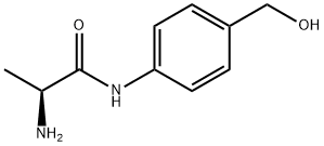 Propanamide, 2-amino-N-[4-(hydroxymethyl)phenyl]-, (2S)- Struktur