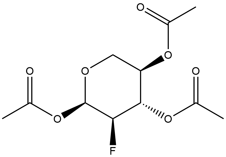 α-D-Xylopyranose, 2-deoxy-2-fluoro-, triacetate (9CI) Struktur