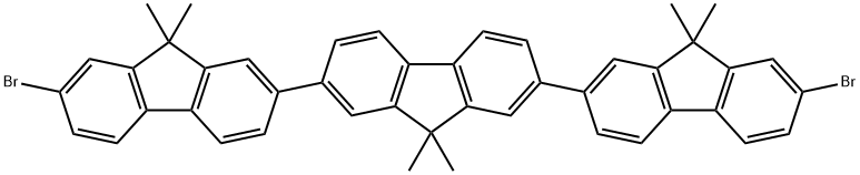 2,2':7',2''-Ter-9H-fluorene,7,7''-dibromo-9,9,9',9',9'',9''-hexamethyl- Struktur