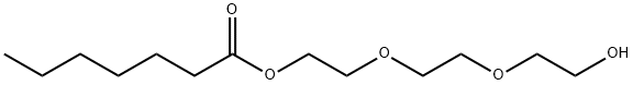 Heptanoic acid 2-[2-(2-hydroxyethoxy)ethoxy]ethyl ester Struktur