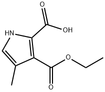 1H-Pyrrole-2,3-dicarboxylic acid, 4-methyl-, 3-ethyl ester Struktur