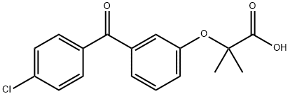 Propanoic acid, 2-[3-(4-chlorobenzoyl)phenoxy]-2-methyl- Struktur