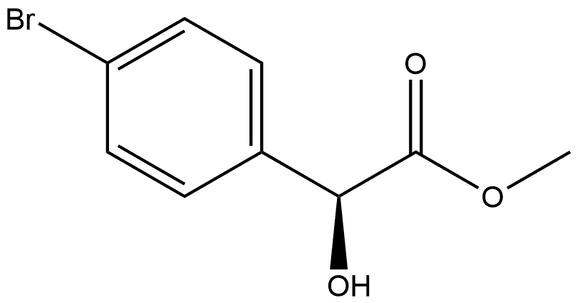 Benzeneacetic acid, 4-bromo-α-hydroxy-, methyl ester, (αS)- Struktur