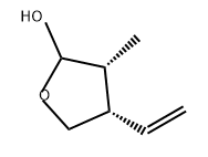 2-Furanol, 4-ethenyltetrahydro-3-methyl-, (3R,4S)- Struktur