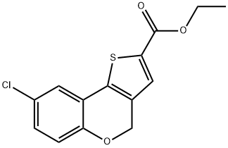 JRH-09103, Ethyl 8-chloro-4H-thieno[3,2-c]chromene-2-carboxylate, 97% Struktur