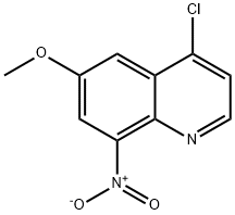 Quinoline, 4-chloro-6-methoxy-8-nitro- Struktur