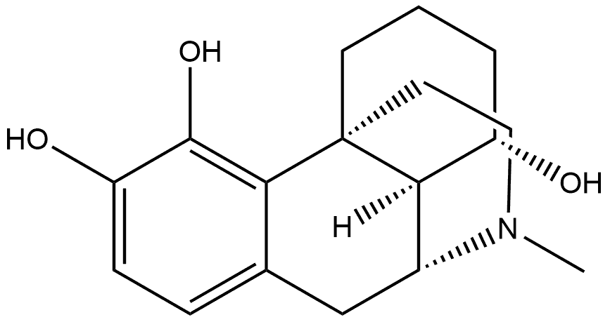 17-Methylmorphinan-3,4,8α-triol Struktur