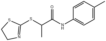 Propanamide, 2-[(4,5-dihydro-2-thiazolyl)thio]-N-(4-methylphenyl)- Struktur