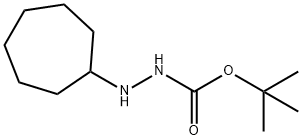 Hydrazinecarboxylic acid, 2-cycloheptyl-, 1,1-dimethylethyl ester Struktur