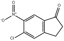 1H-Inden-1-one, 5-chloro-2,3-dihydro-6-nitro- Struktur