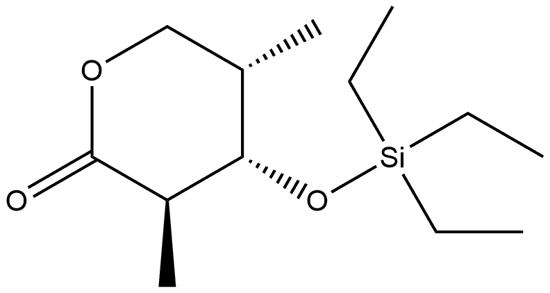 L-Arabinonic acid, 2,4-dideoxy-2,4-dimethyl-3-O-(triethylsilyl)-, δ-lactone Struktur