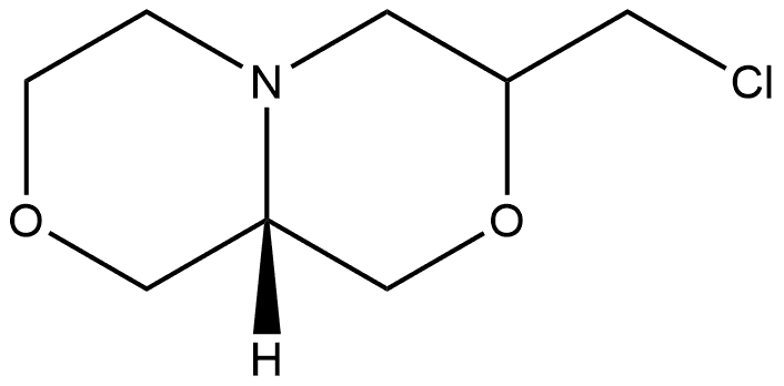 1H-[1,4]Oxazino[3,4-c][1,4]oxazine,3-(chloromethyl)hexahydro-,(9aS)- Struktur