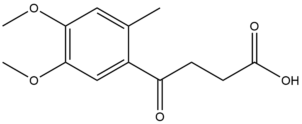 Benzenebutanoic acid, 4,5-dimethoxy-2-methyl-γ-oxo- Struktur