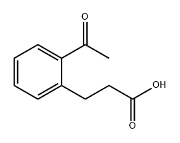 Benzenepropanoic acid, 2-acetyl- Struktur