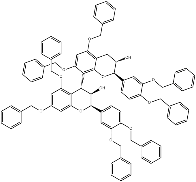 [4,8'-Bi-2H-1-benzopyran]-3,3'-diol, 2,2'-bis[3,4-bis(phenylmethoxy)phenyl]-3,3',4,4'-tetrahydro-5,5',7,7'-tetrakis(phenylmethoxy)-, (2R,2'R,3R,3'S,4R)-