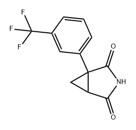 3-Azabicyclo[3.1.0]hexane-2,4-dione, 1-[3-(trifluoromethyl)phenyl]- Struktur