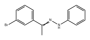 Ethanone, 1-(3-bromophenyl)-, 2-phenylhydrazone Struktur