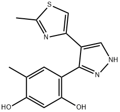 1,3-Benzenediol, 4-methyl-6-[4-(2-methyl-4-thiazolyl)-1H-pyrazol-3-yl]- Struktur