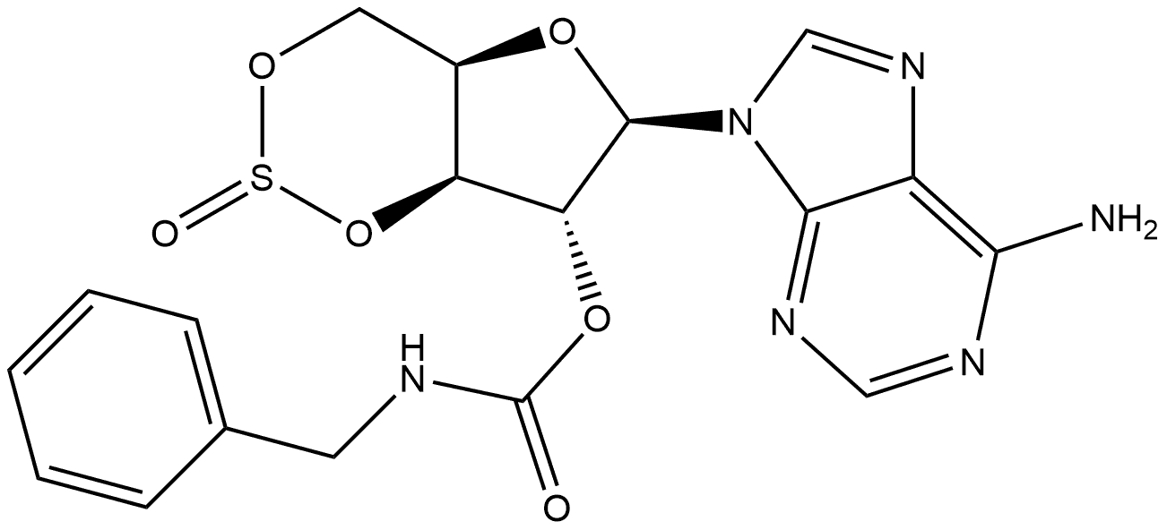 9H-Purin-6-amine, 9-[2-O-[[(phenylmethyl)amino]carbonyl]-3,5-O-sulfinyl-β-D-xylofuranosyl]- (9CI)