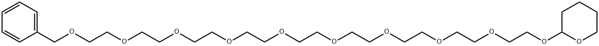 2H-Pyran, tetrahydro-2-[(28-phenyl-3,6,9,12,15,18,21,24,27-nonaoxaoctacos-1-yl)oxy]- Struktur