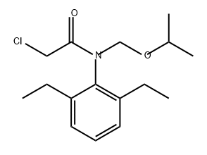 Acetamide, 2-chloro-N-(2,6-diethylphenyl)-N-[(1-methylethoxy)methyl]- Struktur