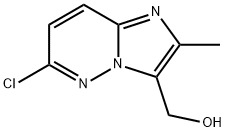 (6-chloro-2-methyl-imidazo[1,2-b]pyridazin-3-yl)-methanol Struktur