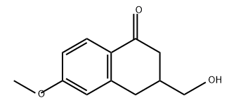 1(2H)-Naphthalenone, 3,4-dihydro-3-(hydroxymethyl)-6-methoxy- Struktur