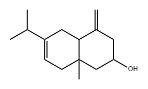 2-Naphthalenol, 1,2,3,4,4a,5,8,8a-octahydro-8a-methyl-4-methylene-6-(1-methylethyl)- Struktur