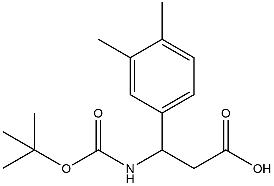 Benzenepropanoic acid, β-[[(1,1-dimethylethoxy)carbonyl]amino]-3,4-dimethyl- Struktur