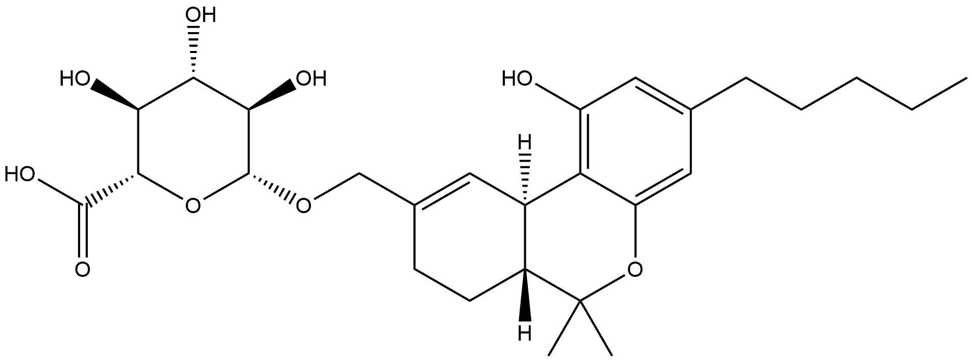 11-Hydroxy-9-Tetrahydrocannabinol 11-O-β-Glucuronide(~80%) Struktur