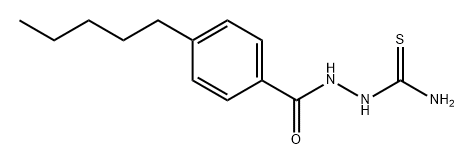 Benzoic acid, 4-pentyl-, 2-(aminothioxomethyl)hydrazide Struktur