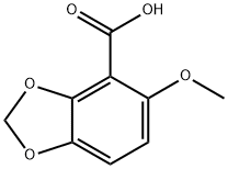 1,3-Benzodioxole-4-carboxylic acid, 5-methoxy- Struktur