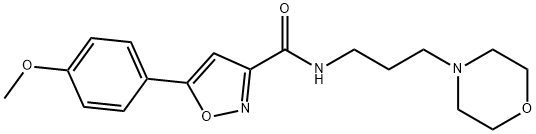 3-Isoxazolecarboxamide, 5-(4-methoxyphenyl)-N-[3-(4-morpholinyl)propyl]- Struktur