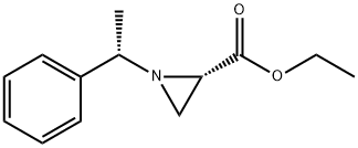 2-Aziridinecarboxylic acid, 1-[(1S)-1-phenylethyl]-, ethyl ester, (2S)- Struktur