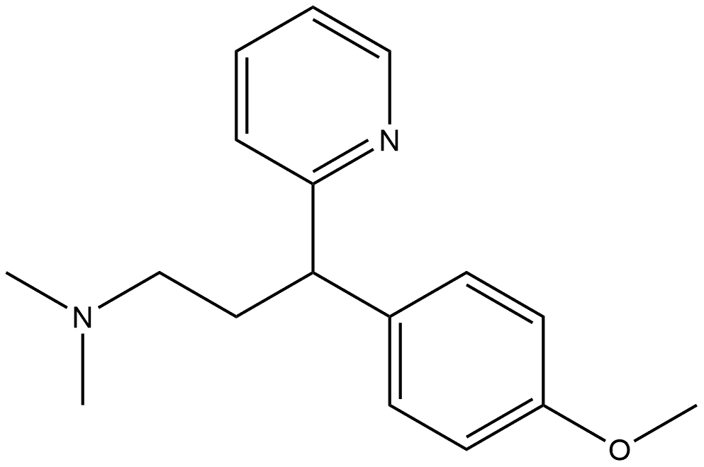 γ-(4-Methoxyphenyl)-N,N-dimethyl-2-pyridinepropanamine Struktur