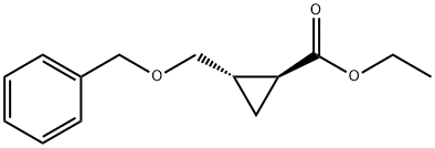 Cyclopropanecarboxylic acid, 2-[(phenylmethoxy)methyl]-, ethyl ester, (1S,2S)- Structure