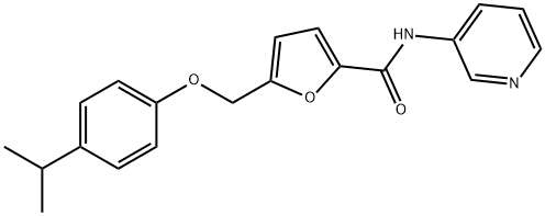 2-Furancarboxamide, 5-[[4-(1-methylethyl)phenoxy]methyl]-N-3-pyridinyl- Struktur