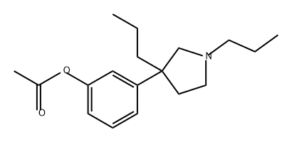 Phenol, 3-(1,3-dipropyl-3-pyrrolidinyl)-, 1-acetate Struktur