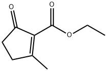 1-Cyclopentene-1-carboxylic acid, 2-methyl-5-oxo-, ethyl ester Struktur