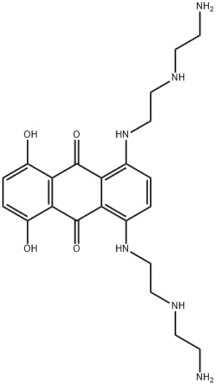 9,10-Anthracenedione, 1,4-bis[[2-[(2-aminoethyl)amino]ethyl]amino]-5,8-dihydroxy- Struktur