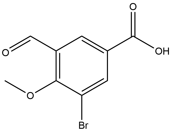 3-Bromo-5-formyl-4-methoxy-benzoic acid Struktur