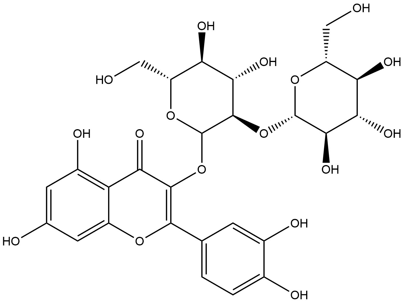 QUERCETIN-3-SOPHOROSIDE Struktur