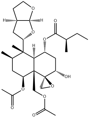 (3β)-14,15-Dihydro-1β-[(S)-2-methyl-1-oxobutoxy]caryoptinol Struktur