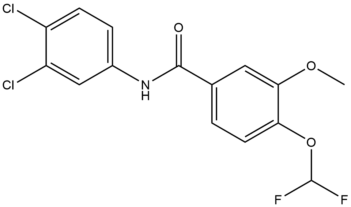 N-(3,4-Dichlorophenyl)-4-(difluoromethoxy)-3-methoxybenzamide Struktur