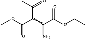 2-Butenedioic acid, 2-acetyl-3-amino-, 4-ethyl 1-methyl ester Struktur