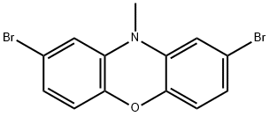 10H-Phenoxazine, 2,8-dibromo-10-methyl- Struktur